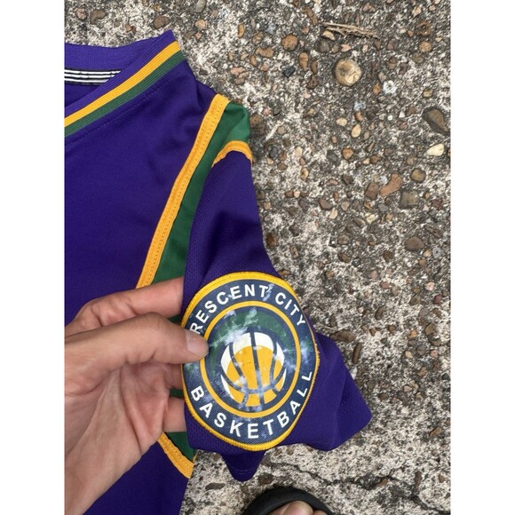 Adidas NBA Nola New Orleans Pelicans #23 Anthony Davis SEWN Swingman Jersey M - Picture 4 of 6